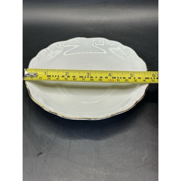 Schumann Arzberg Porcelain Tea Cup and Saucer Wild Roses Gilt Trim Swirl - Picture 7 of 9